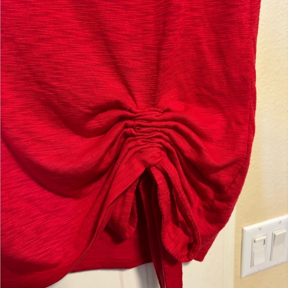 Women's I.N.C Navy and Red Ruched Tops - Picture 4 of 10